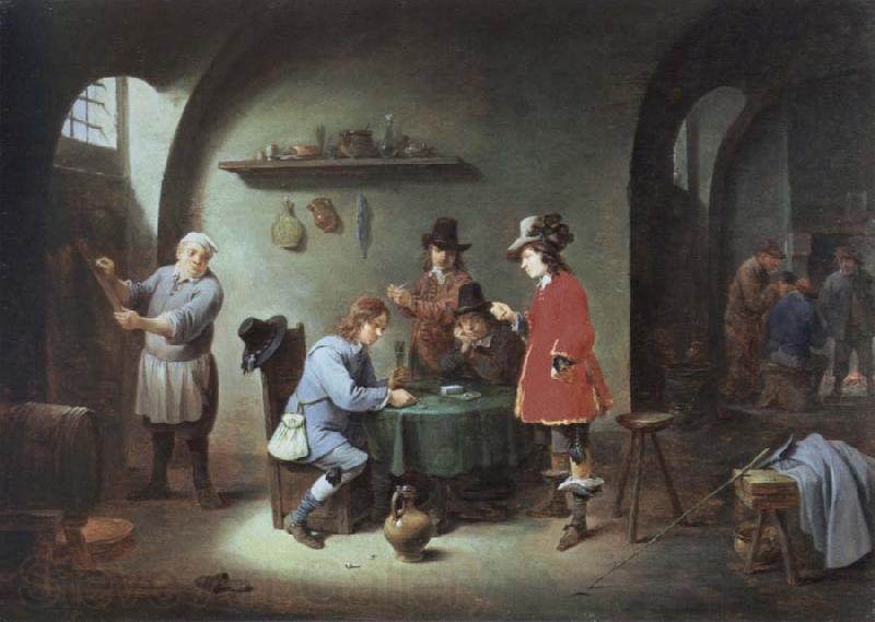 David Teniers gambling scene at an lnn Norge oil painting art
